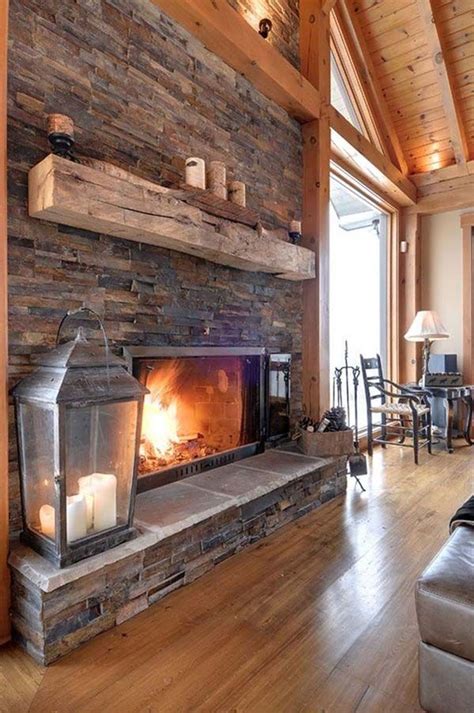 Awesome Farmhouse Fireplace Design Ideas To Beautify Your Living Room 27 Rustic Farmhouse