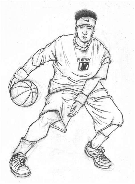 Drawings Of Basketball Players Basketball Drawings Sports Drawings