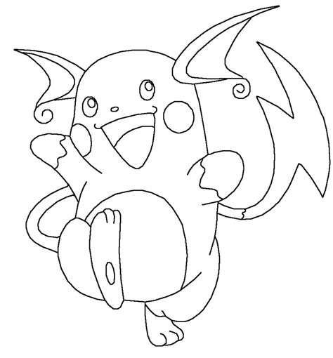 Raichu Coloring Pages Printable Shelter Pokemon Coloring Pages