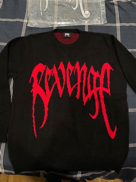 Revenge Revenge Black Knit Logo Sweater Grailed