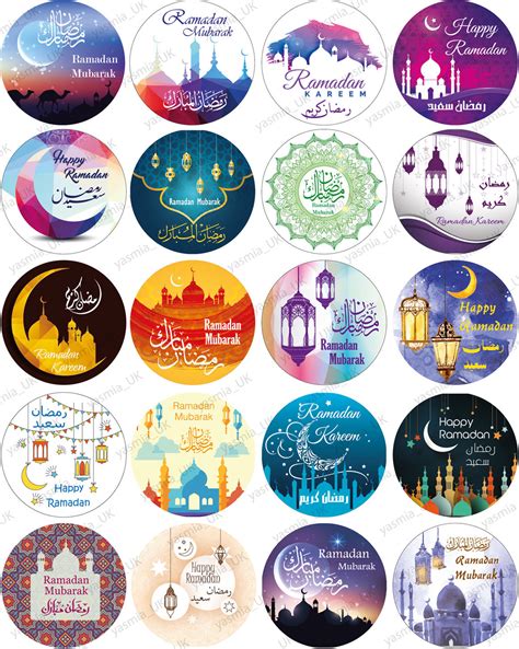 40 Ramadan Mubarak Stickers Decoratie Cadeau Ramadan Kareem Etsy