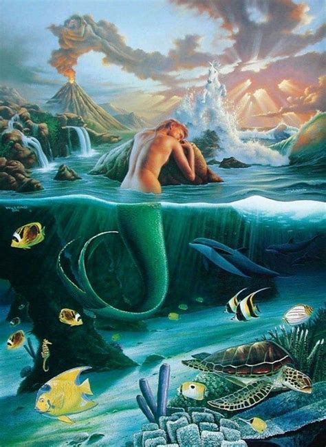 Linda Sereia Fantasy Creatures Mythical Creatures Sea Creatures