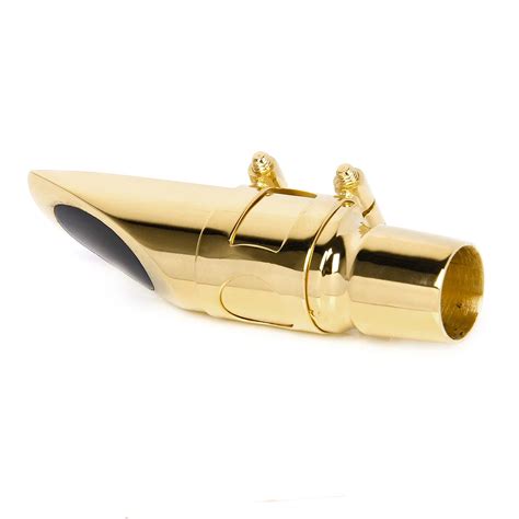 Professional Alto Sax Saxophone Mouthpiece Metal With Cap And Ligature Golden Plated Quality