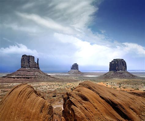 Clearing Hail Storm Monument Valley Photograph By Randall