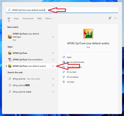 Start Afmg Systune With Default Settings Win 11 Afmg Knowledge Base
