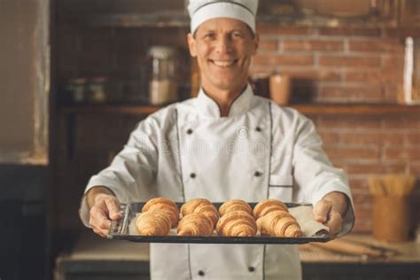Bakery Chef Cooking Bake In The Kitchen Professional Stock Photo