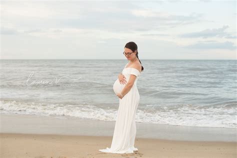 Sunset Beach Maternity Session Lauren V Photography