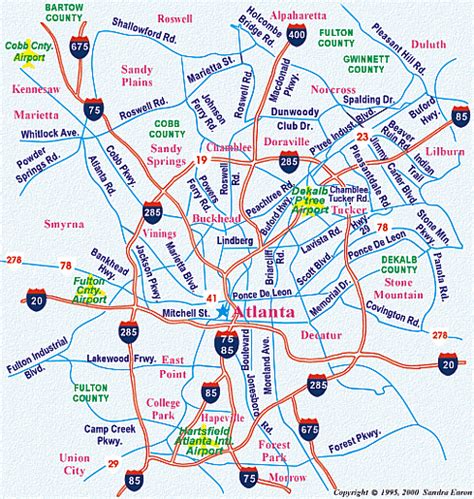 Map Of Atlanta Atlanta Maps