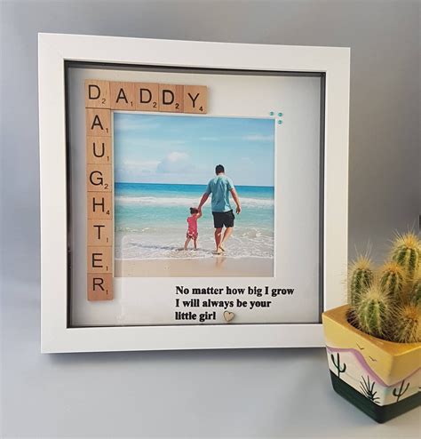 Daddy And Daughter Photo Frame Dad Photo Frame Daddy Photo Etsy
