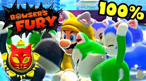 Bowsers Fury 100 Walkthrough 8 🐱 All Cat Shines 🐱 Super Mario 3d