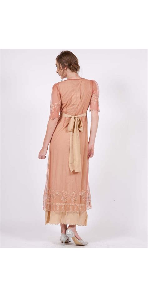 40007 New Vintage Titanic Dress In Rosegold Titanic Dress Tea Party