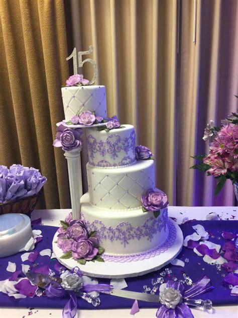 quinceañera cake design lilac white and silver theme quinceanera cakes quince cake sweet