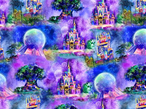Seamless Mickey Epcot Magic Kingdom Disney Disneyland World Digital