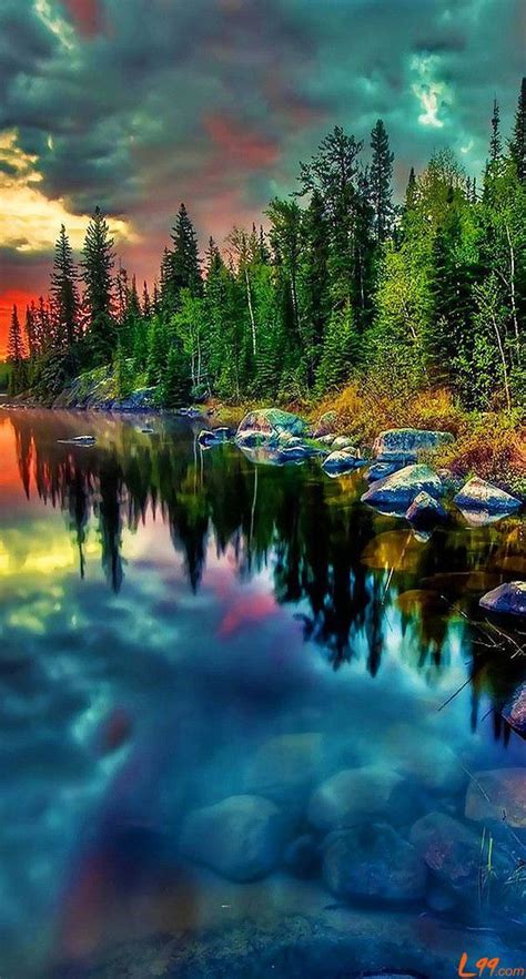 The Color Of Nature Always Beyond Our Imagination Mirror Like Lake