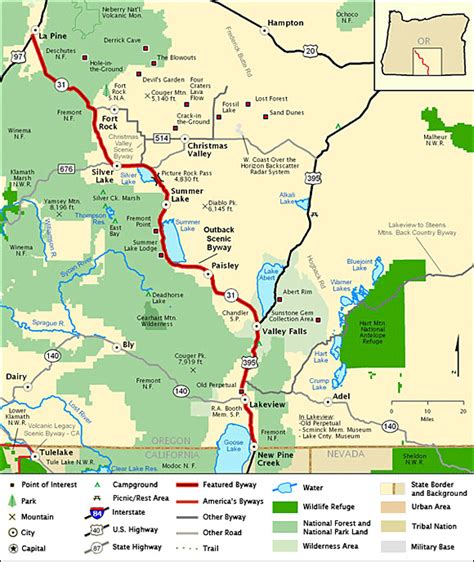Oregon Outback Byway Map
