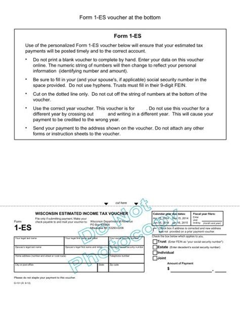 Wi Dor Income Tax Form 1 Es 2023 Printable Forms Free Online