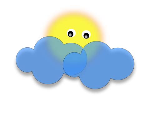 Sun Behind The Cloud Vector Clipart Image Free Stock Photo Public