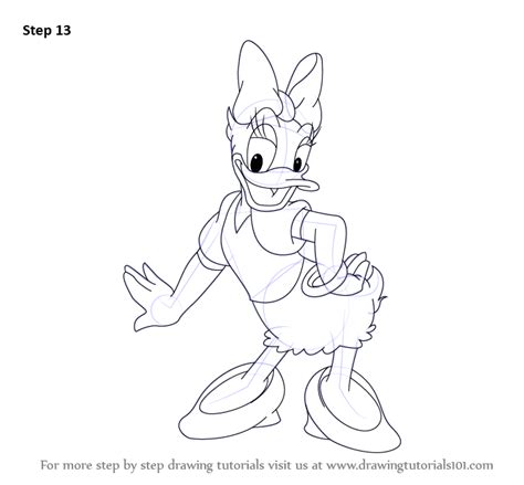 Click the image to enlarge. Learn How to Draw a Daisy Duck (Daisy Duck) Step by Step ...