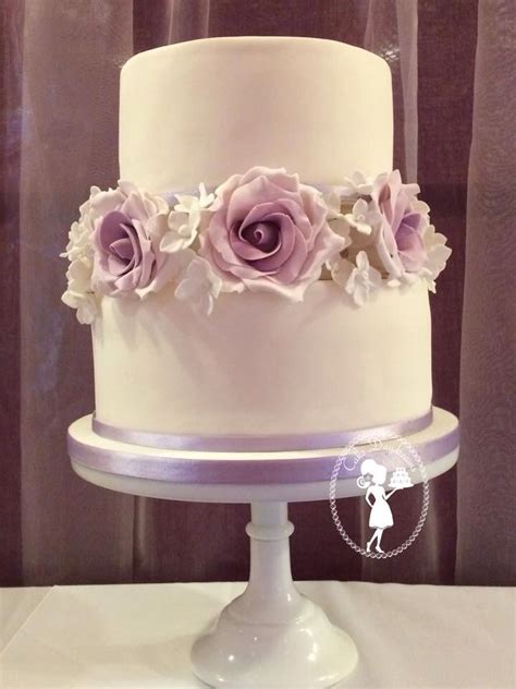 Purple Wedding Cake Lilac Wedding Cake Lilac Sugar Roses Vintage Two