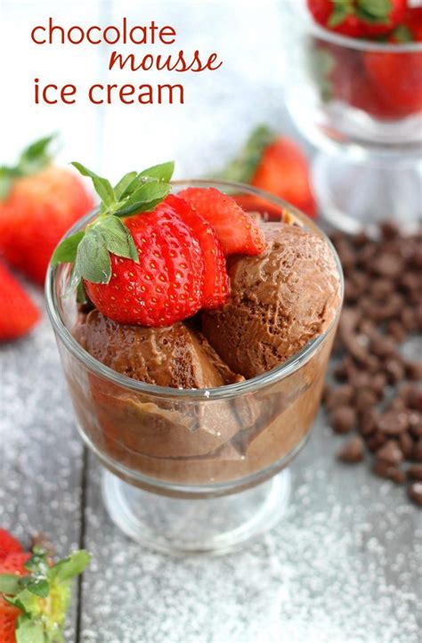 This vegan chocolate mousse is creamy, rich, and light. (Skinny) Chocolate Mousse Ice Cream | Healthy chocolate, Food