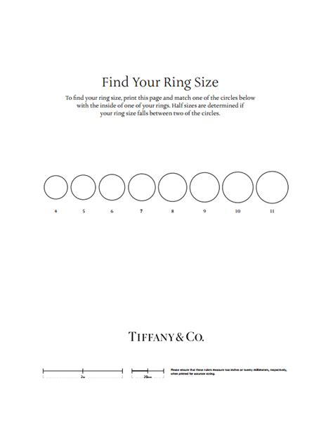 Zales Ring Sizer Chart