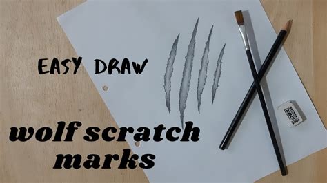 How To Draw Wolf Scratch Marks Easy Drawing Youtube