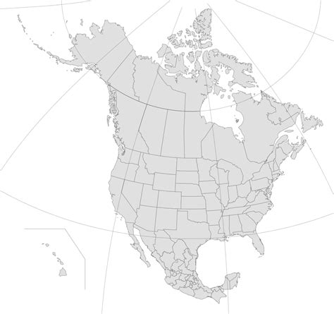 Download Blank Map Of North America Png North America Countries And