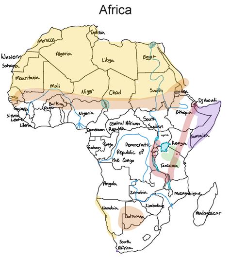 Africa Physical Features Part 3 Diagram Quizlet