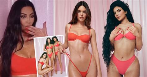 Kim Kardashian Models With Kendall And Kylie Jenner For Valentines Day