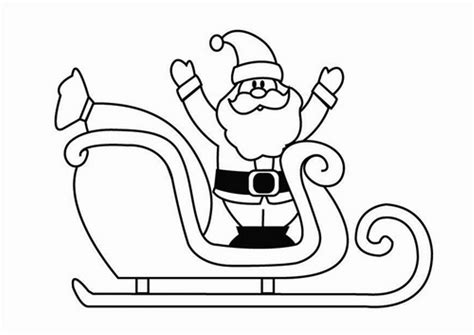 De kerstman reist in stijl. Santa in sleigh coloring pages download and print for free