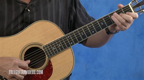 The d chord more info & help: Acoustic Blues Guitar Lesson - YouTube