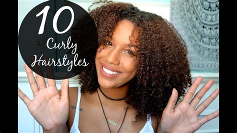 10 Easy Hairstyles For Curly Hair Youtube