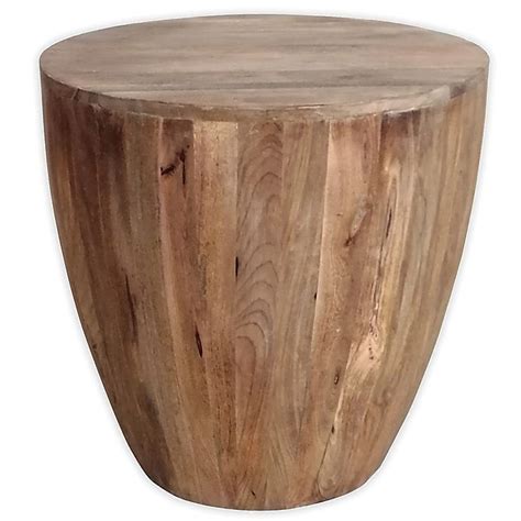 Mango Wood Coffee Table In Round Shape Dark Brown By The Urban Port