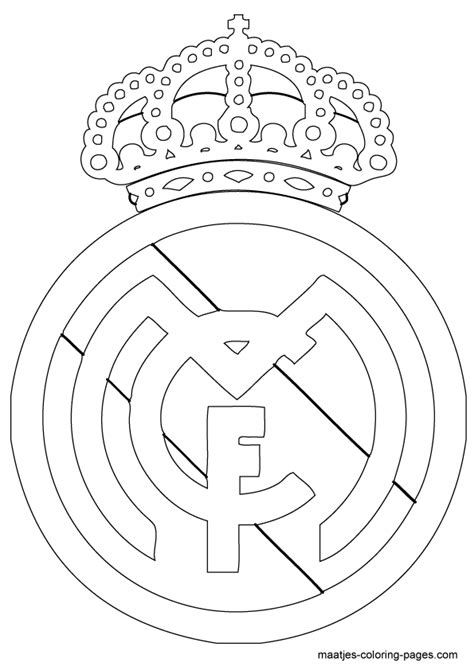 Real Madrid Soccer Club Logo Coloring Page