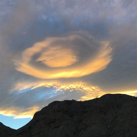 Weird Looking Lenticular Clouds Over Anza Borrego Desert State Park In