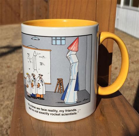 Vintage 1998 Far Side Gary Larson Coffee Mug Cup Not Exactly Rocket