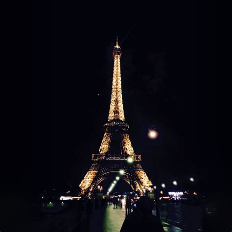 I Love Papers Nd28 Paris City Art Night France Eiffel Tower Dark