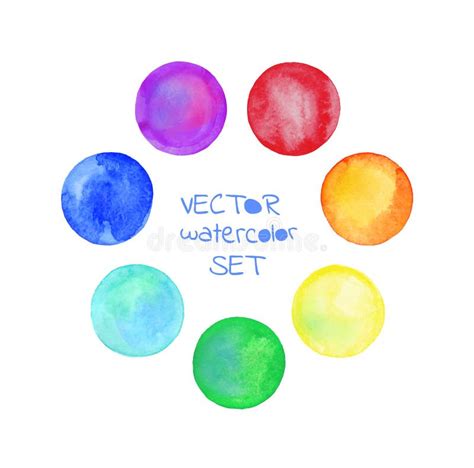 Watercolor Vector Circles Stock Vector Illustration Of Colorful 56633895