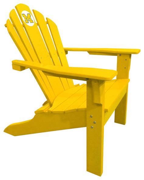 Buy a garden chair yellow adirondack at beliani. University Of Michigan Yellow Big Daddy Adirondack Chair ...