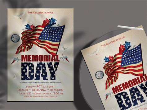 Memorial Day Free Psd Flyer Template By Studio Flyers On Dribbble