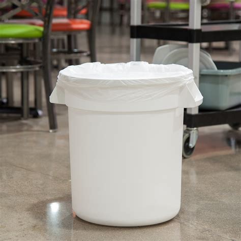 34101002 Bronco Round Waste Bin Trash Container 10 Gallon White