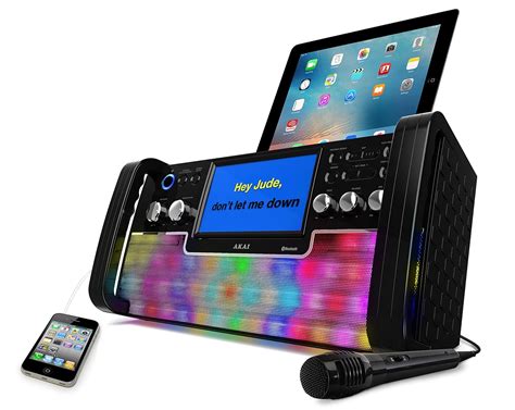 Akai Bluetooth Cdg Mp3 Player Karaoke Disco Party Machine Mic