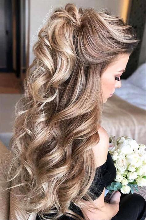 Easy To Do Half Up Hairstyles Blonde Highlights