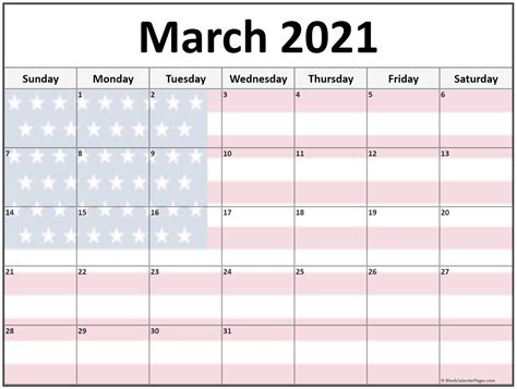 Now bring all your 12 sheets together. Collection of March 2021 photo calendars with image filters.