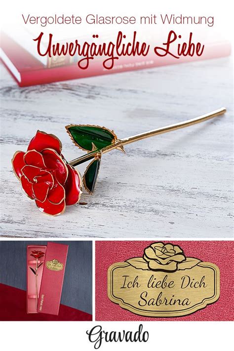 Rechtzeitige lieferung zum valentinstag valentinsgeschenke. Deko Rose vergoldet mit Gravur - personalisiert ...