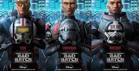 Star Wars The Bad Batch Character Posters For Tech Crosshair And Wrecker