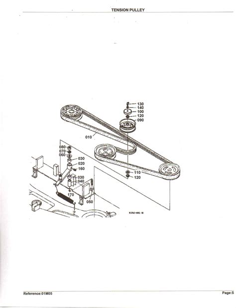 Need diagram for installing Kubota mower pulley belt for deck RCK60P-326Z