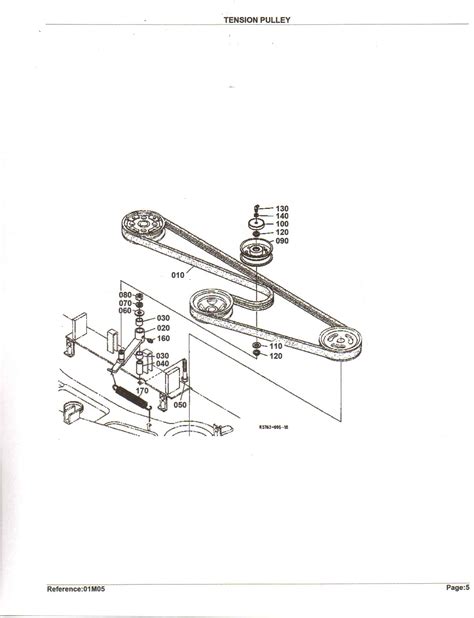Need Diagram For Installing Kubota Mower Pulley Belt For Deck Rck60p 326z