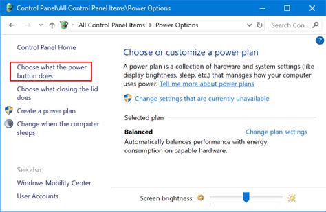 How To Change Power Button Action In Windows 10 8 7 Password Recovery