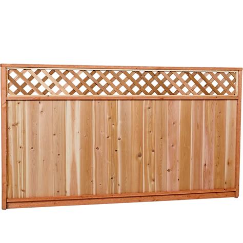 Aim Cedar Outdoor 5x8 Premium Sugi Cedar Lattice Fence Panel The Home
